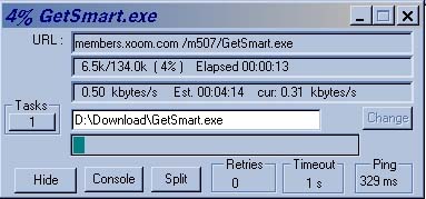 GetSmart - The download box - screen shot